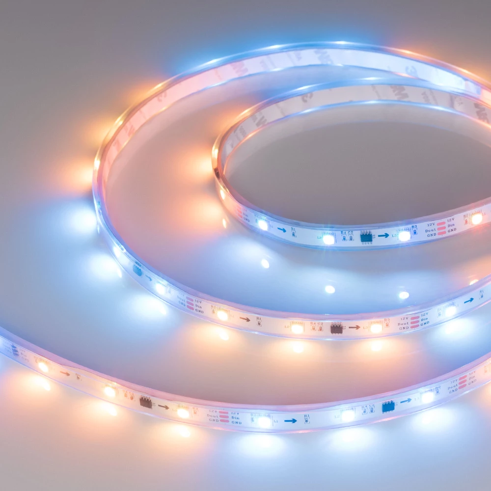 Лента герметичная SPI-P-B30-12mm 12V RGB-PX3 (7.2W/m, IP66, 5060, 5m) (Arlight, бегущий огонь) 026370(3) - Viokon.com