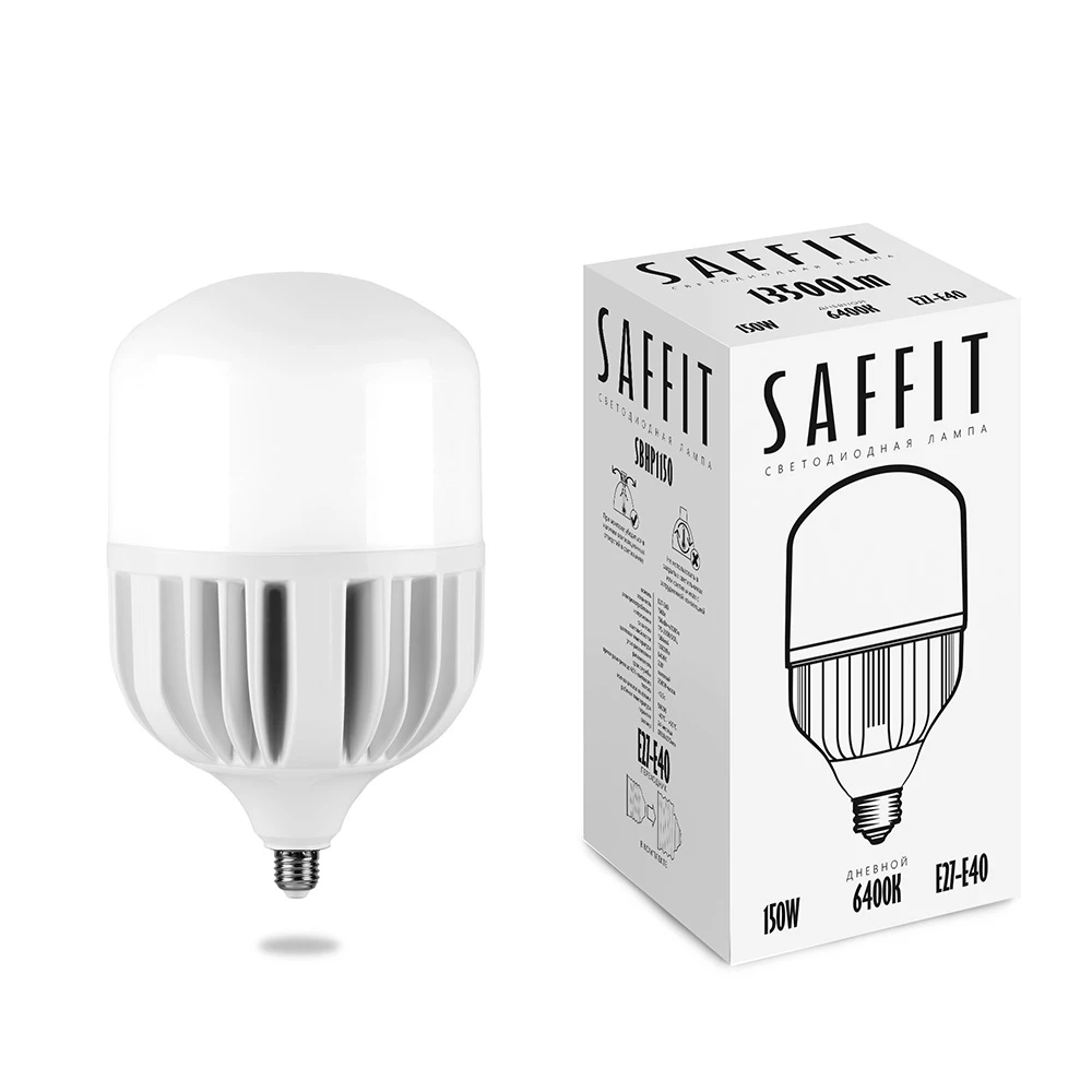Лампа светодиодная SAFFIT SBHP1150 E27-E40 150W 230V 6400K (55144) - Viokon.com
