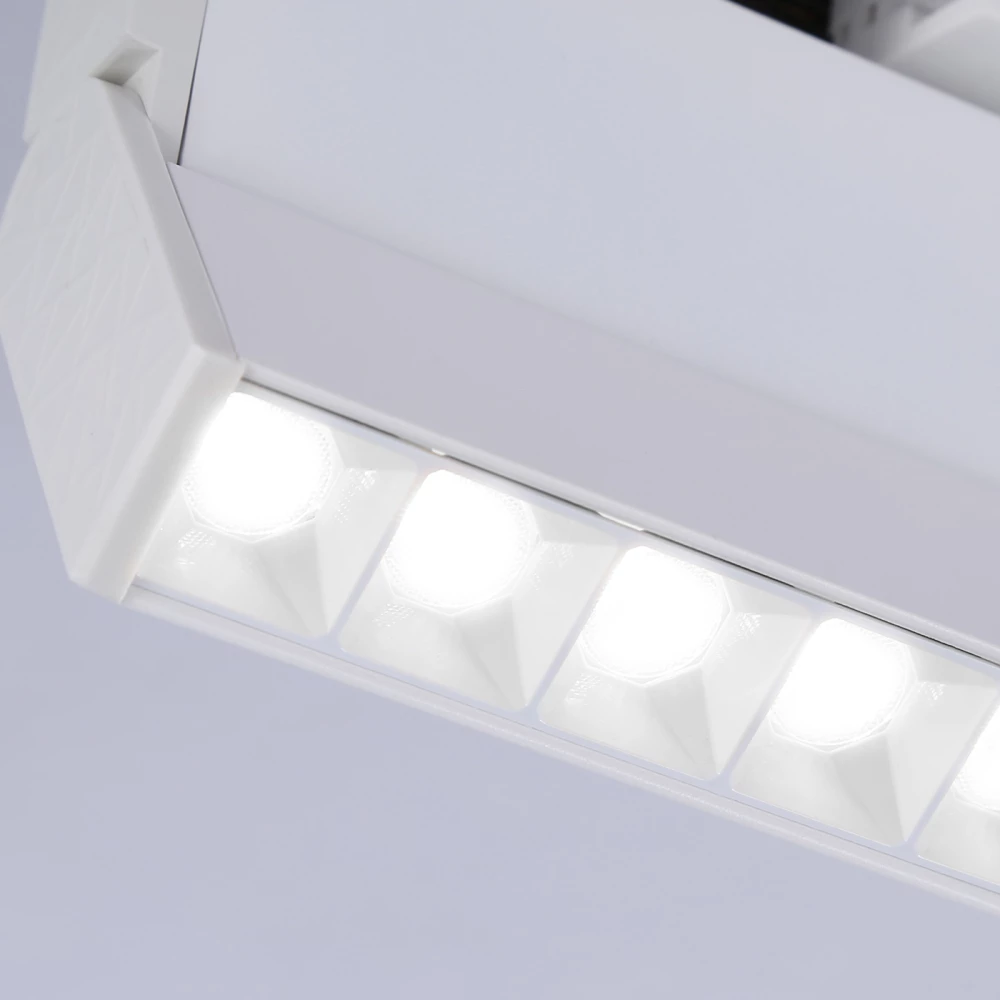 Трековый однофазный светодиодный светильник GL6816 WH белый LED 12W 4200K 24° 230*22*87 - Viokon.com