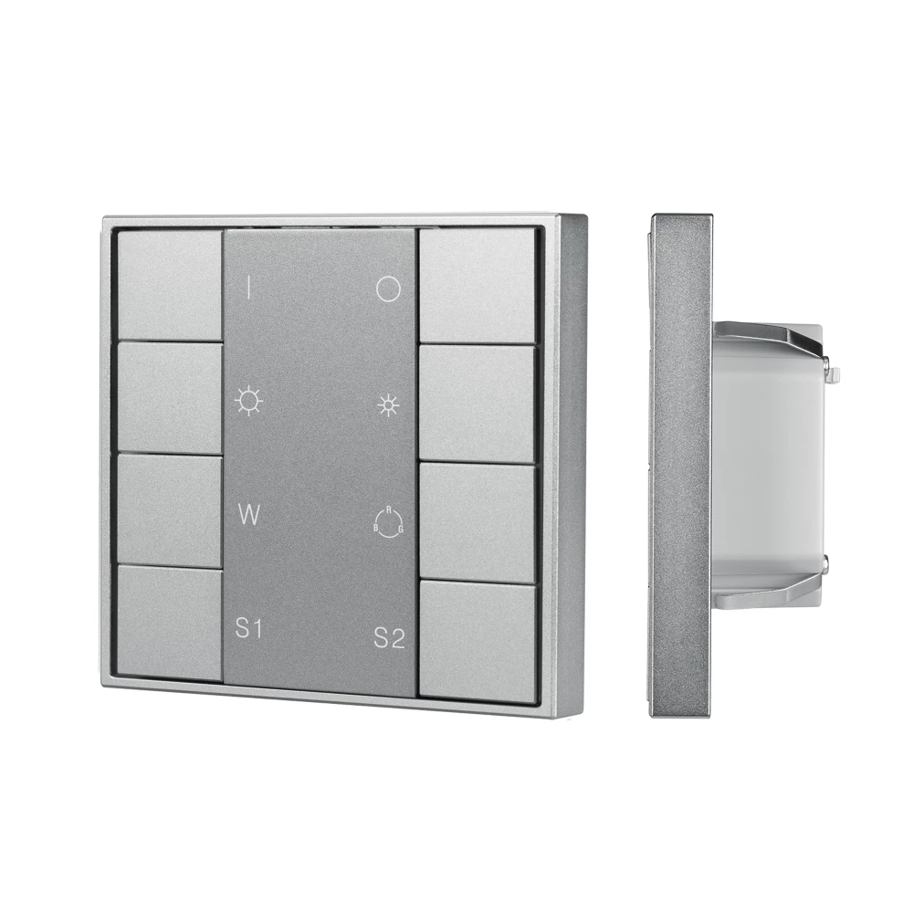 INTELLIGENT ARLIGHT Кнопочная панель DALI-201-23-1G-2SC-RGBW-DT8-IN Silver (BUS, Frame) (IARL, IP20 Металл, 3 года) 048220 - Viokon.com