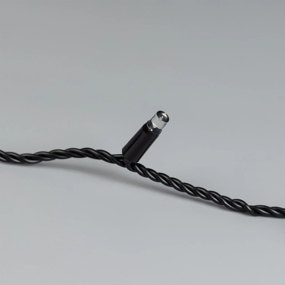 Светодиодная гирлянда ARD-STRING-CLASSIC-10000-BLACK-100LED-FLASH WARM (230V, 7W) (Ardecoled, IP65, 1 год) 025795 - Viokon.com
