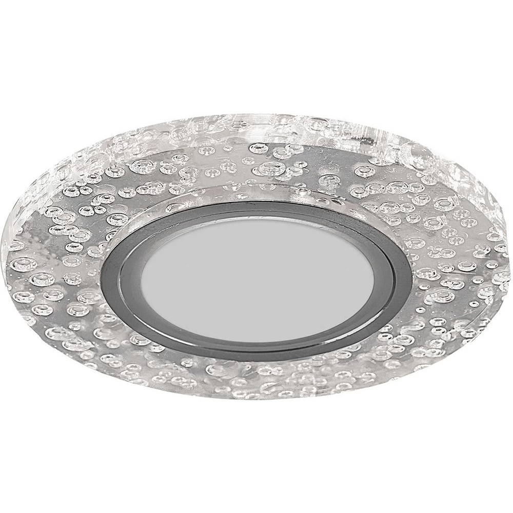 Светильник встраиваемый с разноцветной LED подсветкой Feron CD953 потолочный MR16 G5.3, прозрачный (32569) - Viokon.com