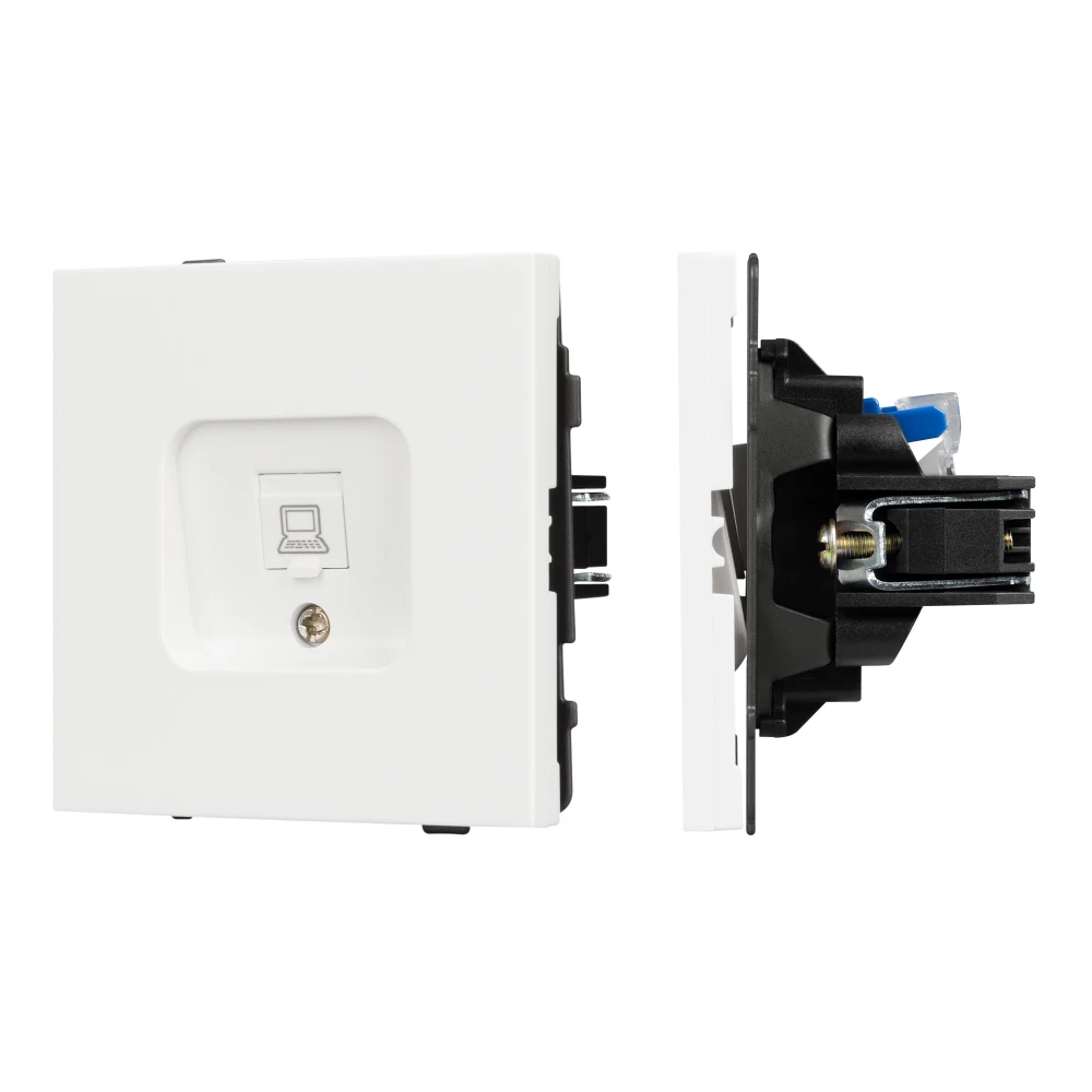 Механизм компьютерной розетки SCT-TENDO-MPC1-SFPL-WH (RJ-45, CAT6) (Arlight, Матовый белый) 054594 - Viokon.com