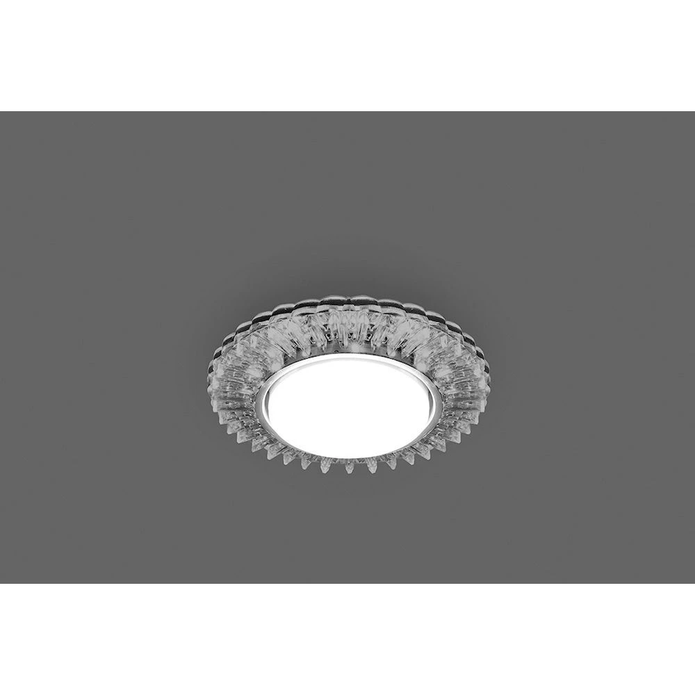 Светильник встраиваемый с белой LED подсветкой Feron CD4025 потолочный GX53 без лампы прозрачный (29539) - Viokon.com