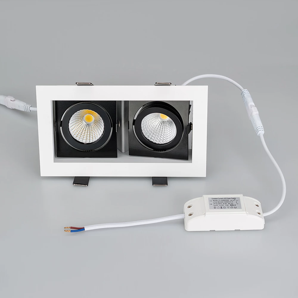 Светильник CL-KARDAN-S180x102-2x9W Warm (WH-BK, 38 deg) (Arlight, IP20 Металл, 3 года) 024130 - Viokon.com