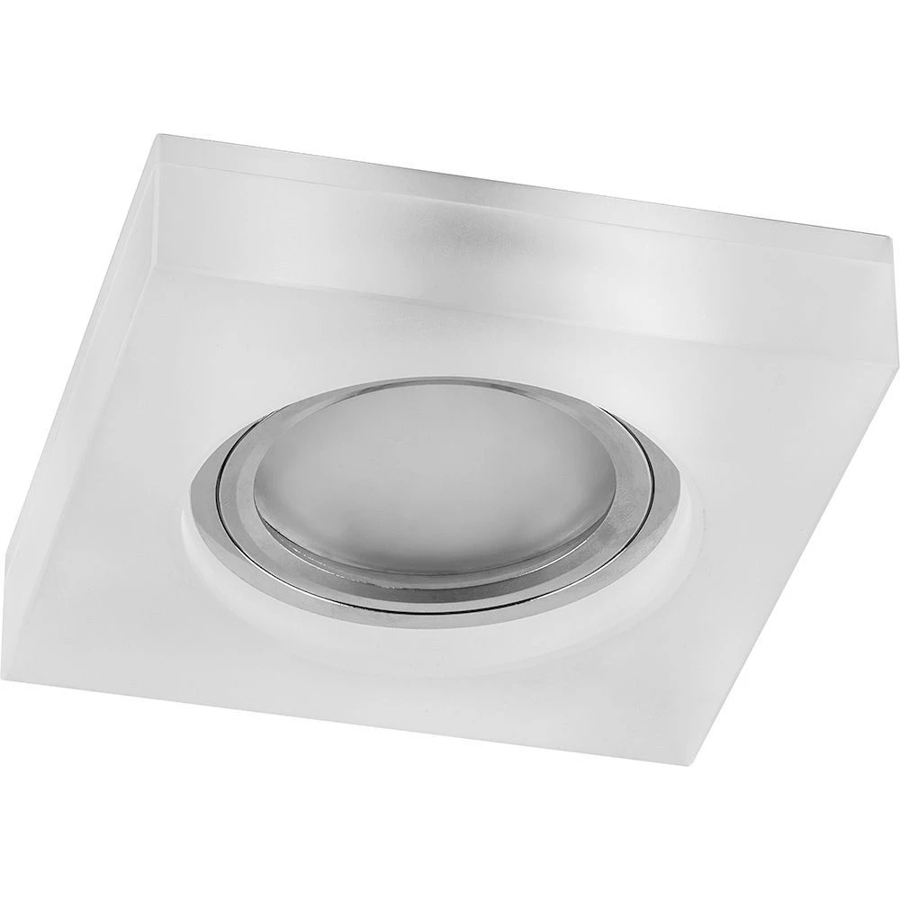 Светильник встраиваемый с белой LED подсветкой Feron CD8180 потолочный MR16 G5.3 белый матовый (29708) - Viokon.com