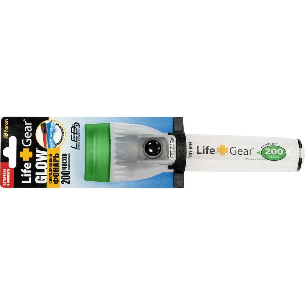 Фонарь 2 Leds зеленый 3*LR44, TL021 (12951) - Viokon.com