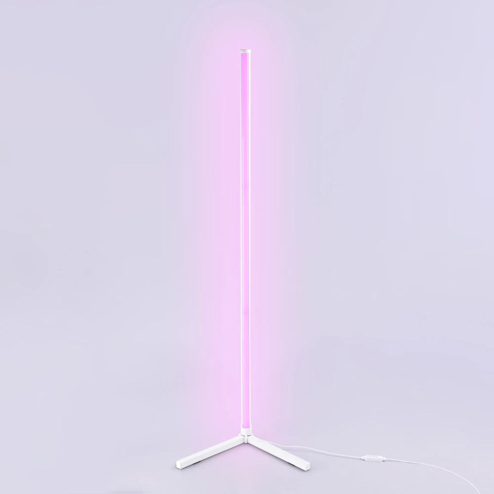 Светильник светодиодный напольный RGB с пультом FL8020 WH белый LED 15W RGB D32*1250 (ПДУ РАДИО 2.4G) - Viokon.com