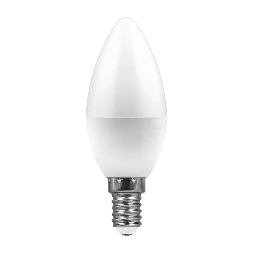 Лампа светодиодная Feron LB-97 Свеча E14 7W 175-265V 4000K (25476) - Viokon.com