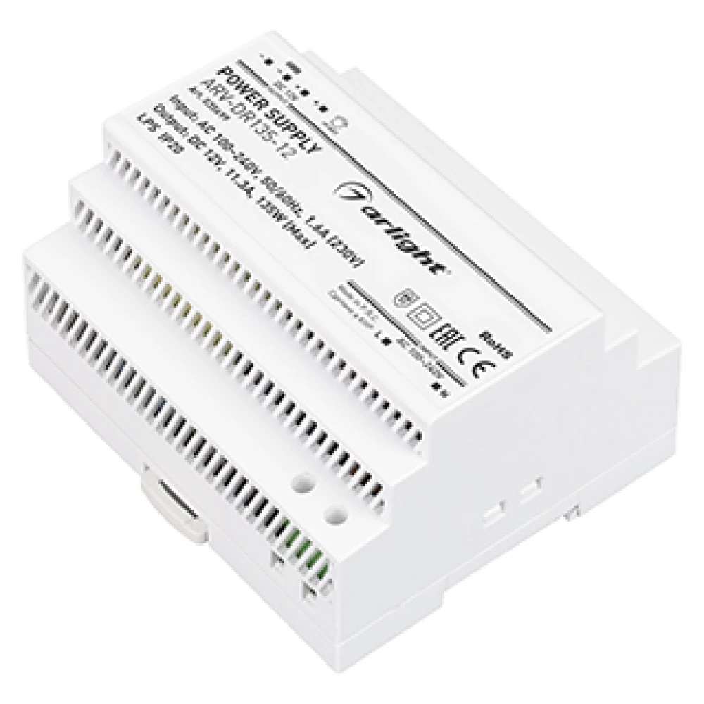 Блок питания ARV-DR135-12 (12V, 11.3A, 135W) (Arlight, IP20 DIN-рейка) 035699 - Viokon.com