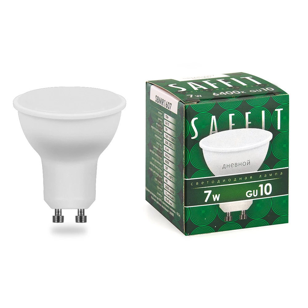 Лампа светодиодная SAFFIT SBMR1607 MR16 GU10 7W 230V 6400K (55147) - Viokon.com