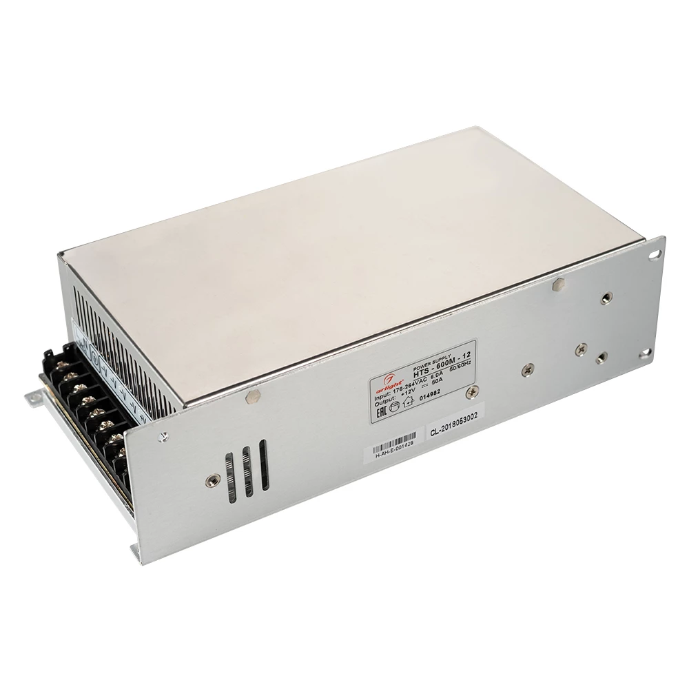 Блок питания HTS-600M-12 (12V, 50A, 600W) (Arlight, IP20 Сетка, 3 года) 014982 - Viokon.com