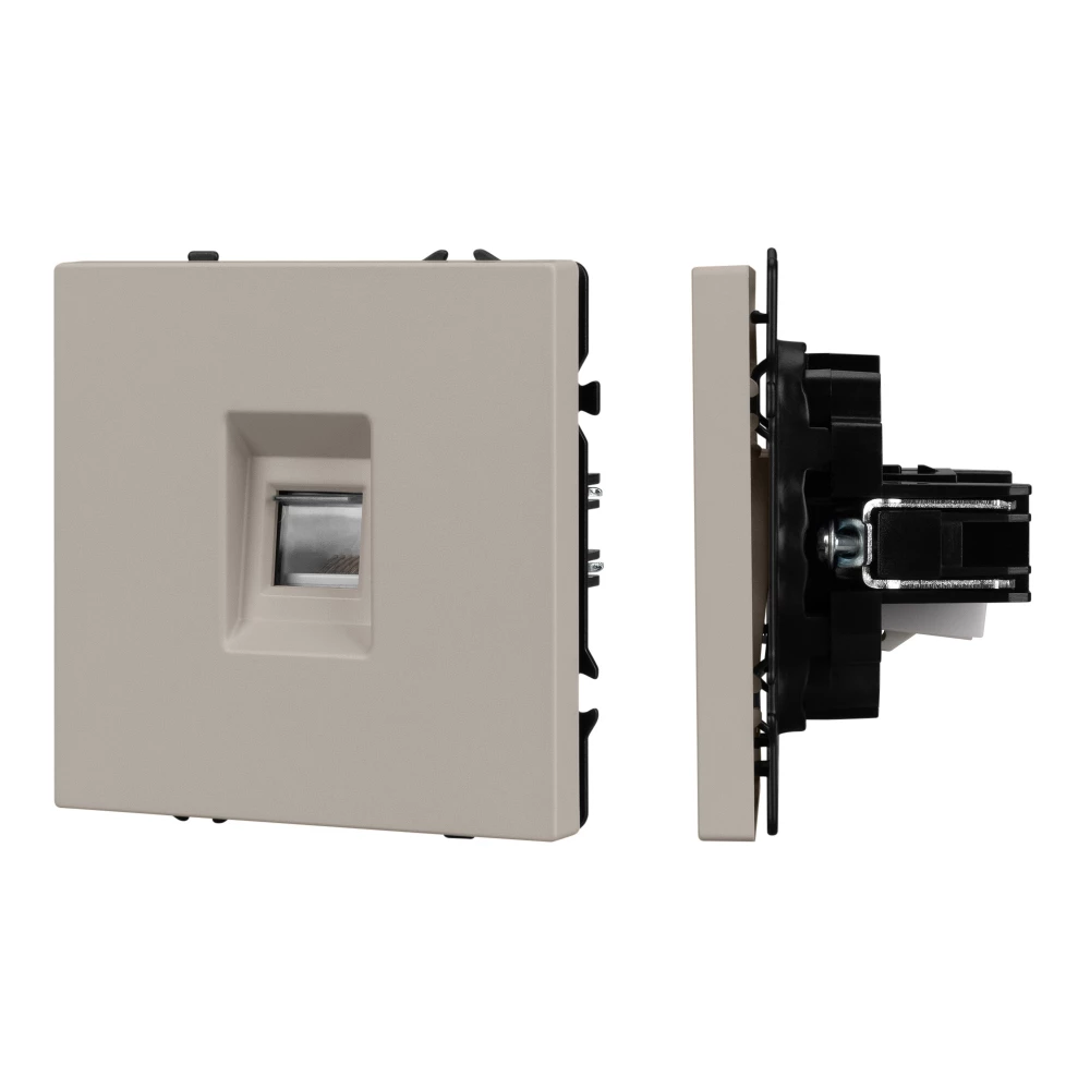 Механизм компьютерной розетки SCT-NOBE-MPC1-SFPL-CA (RJ-45, CAT6) (Arlight, Кашемир) 059438 - Viokon.com