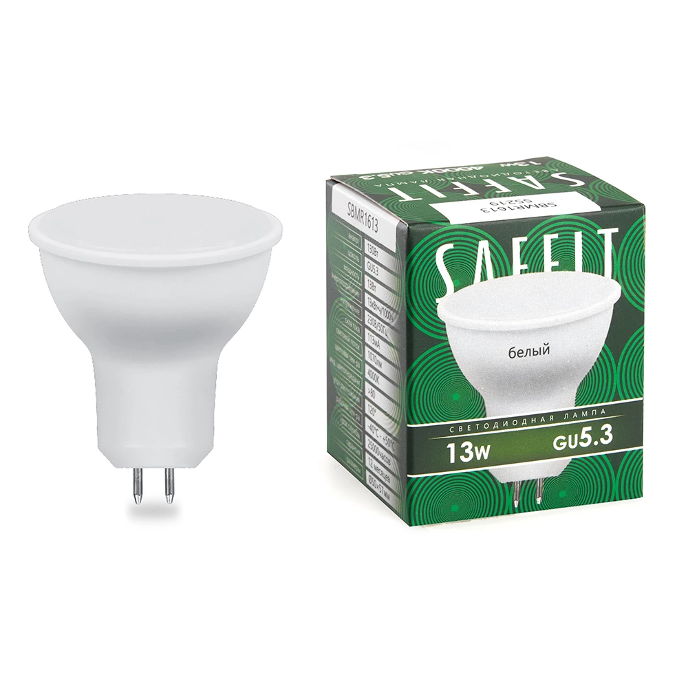 Лампа светодиодная SAFFIT SBMR1613 MR16 GU5.3 13W 230V 4000K (55219) - Viokon.com