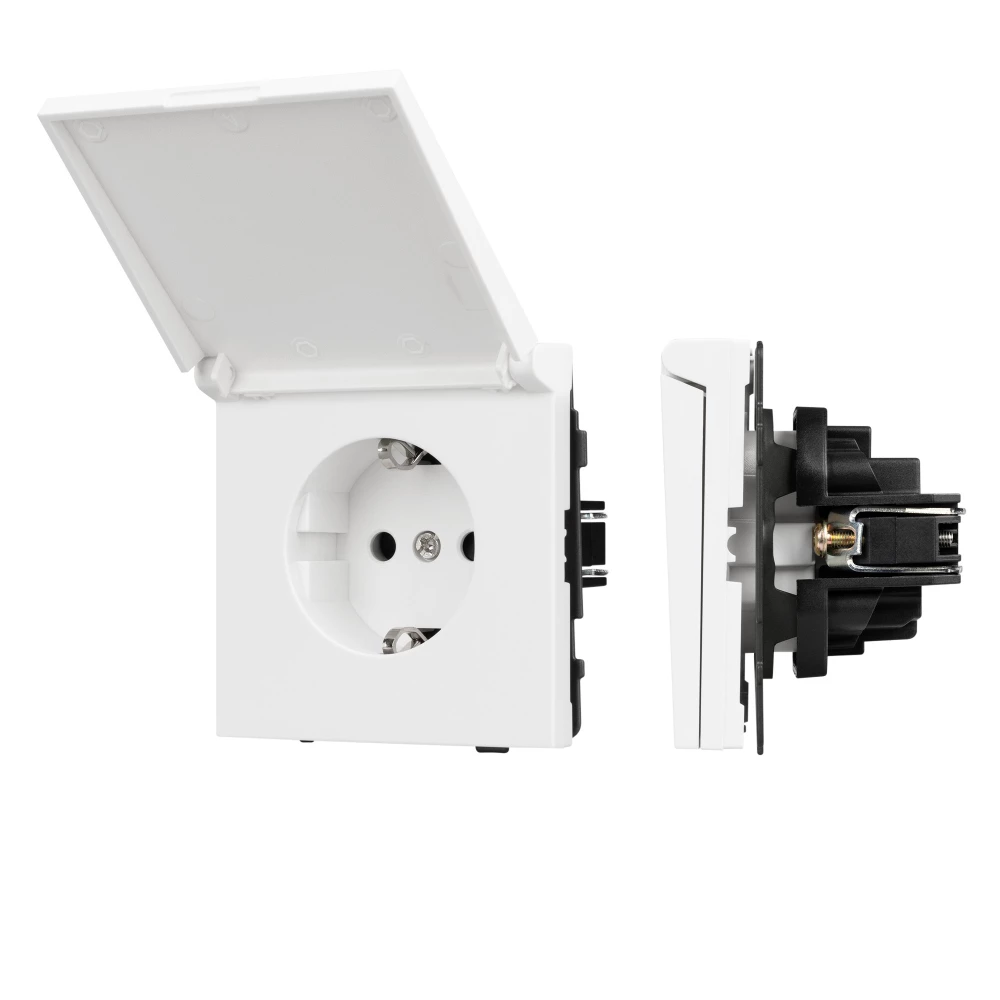 Механизм розетки влагозащищённый SCT-TENDO-MCP-PL-WH (230V, 16A) (Arlight, Белый) 054090 - Viokon.com