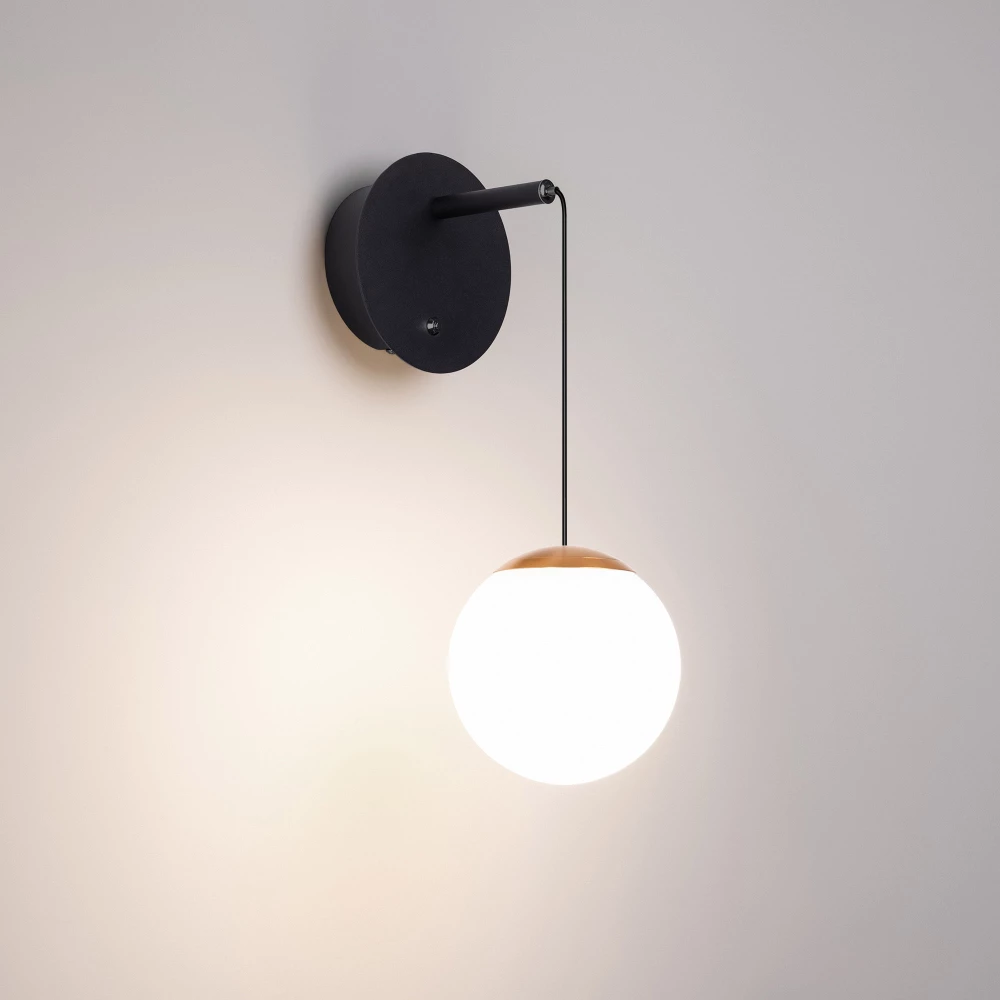 Светильник SP-BEADS-WALL-HANG-R130-6W Day4000 (BK-GD, 180 deg, 230V) (Arlight, IP20 Металл, 3 года) 037065 - Viokon.com