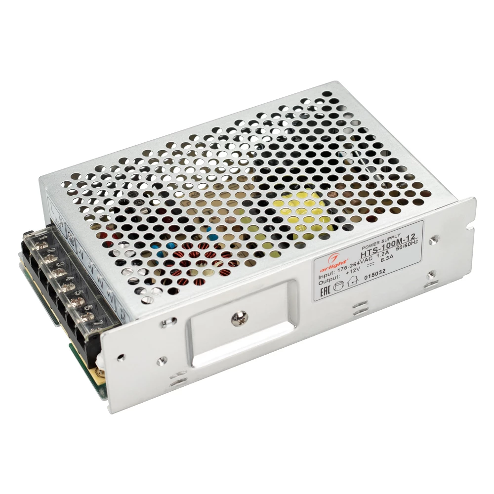 Блок питания HTS-100M-12 (12V, 8.3A, 100W) (Arlight, IP20 Сетка, 3 года) 015032 - Viokon.com