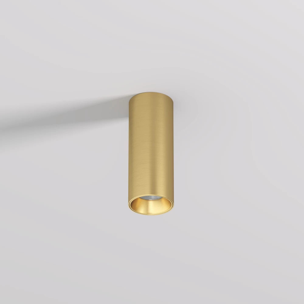 DK2615-SB Накладной светильник SHINE TUBE со светодиодом D45H115 IP20 3000К 7W RA90 сатинированная латунь алюминий - Viokon.com