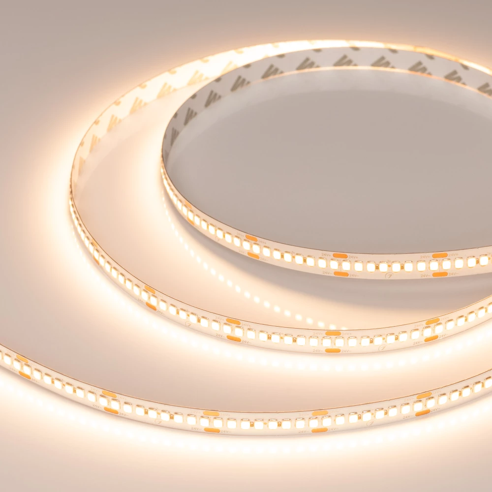 Лента RT-A240-10mm 24V Warm2400 (22 W/m, IP20, 2835, 5m) (Arlight, высок.эфф.150 лм/Вт) 055992 - Viokon.com