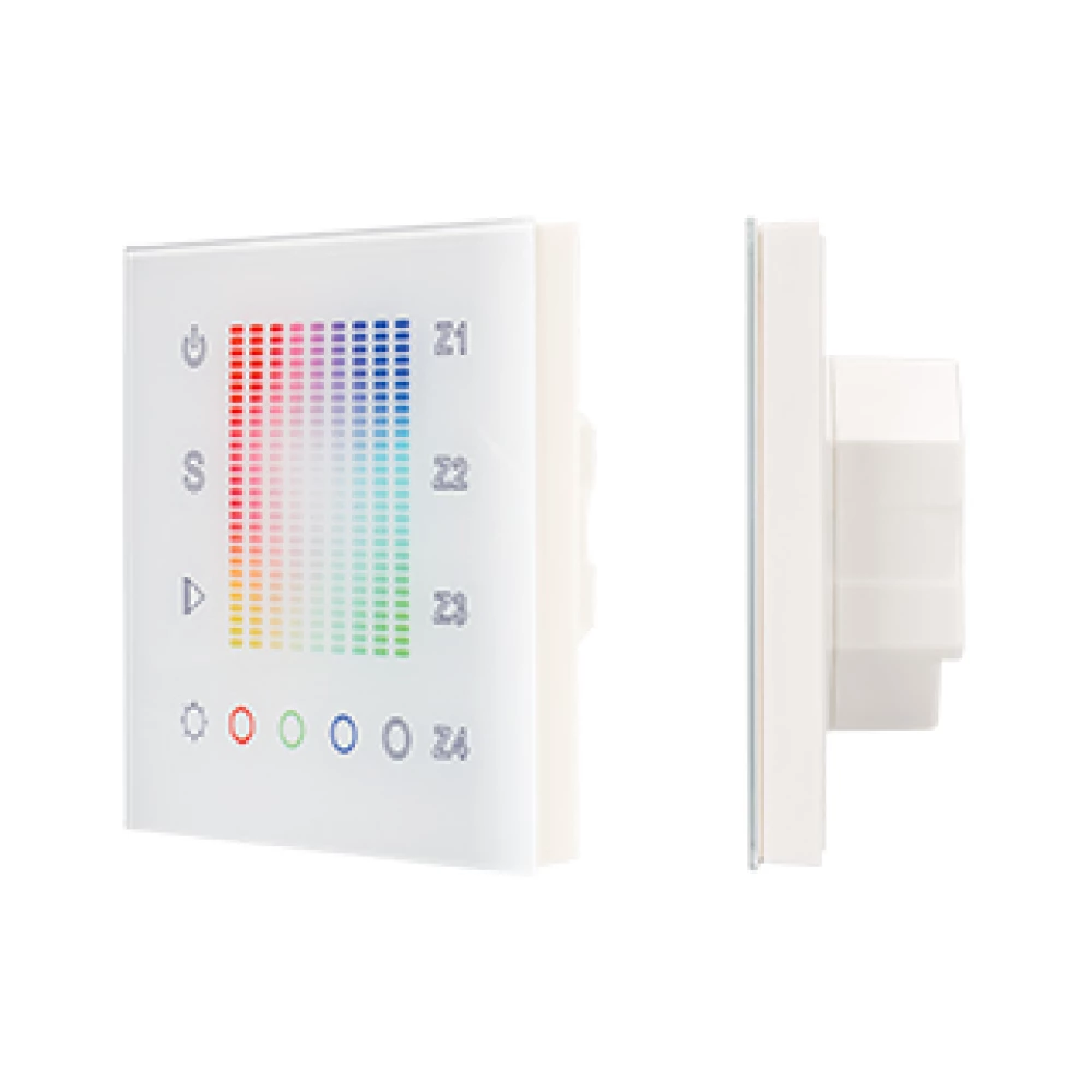 Панель Sens SR-2831AC-RF-IN White (220V,RGB,4зоны) (Arlight, IP20 Пластик, 3 года) 018202 - Viokon.com