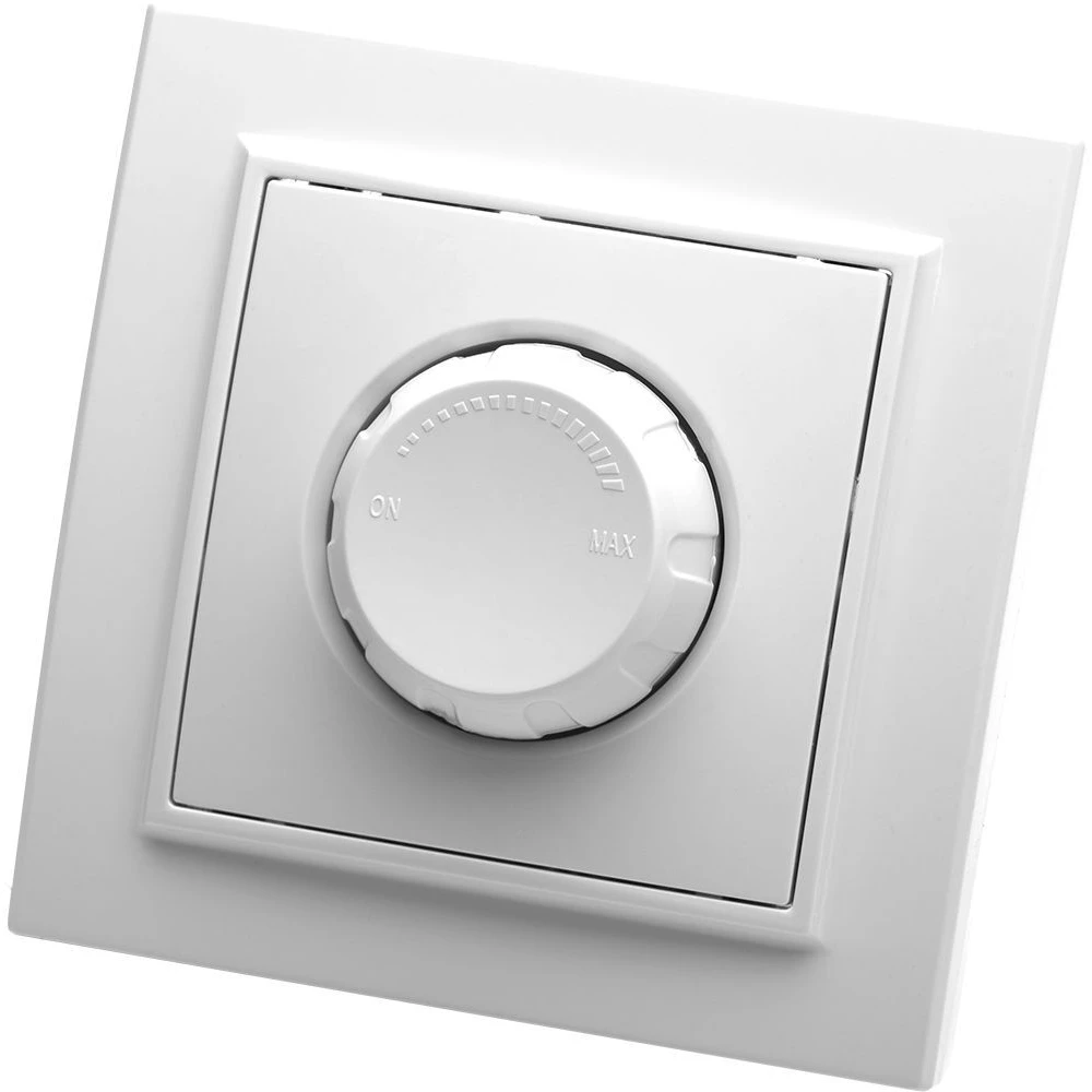 Выключатель диммирующий, STEKKER, PSW10-9006-01, 250В, 650W, серия Эрна, белый (39046) - Viokon.com