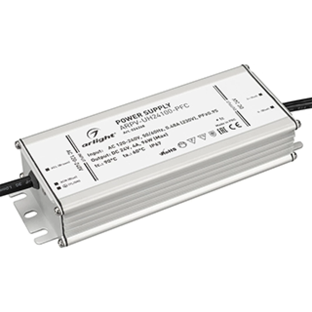 Блок питания ARPV-UH24100-PFC (24V, 4.2A, 100W) (Arlight, IP67 Металл, 7 лет) 024268(1) - Viokon.com