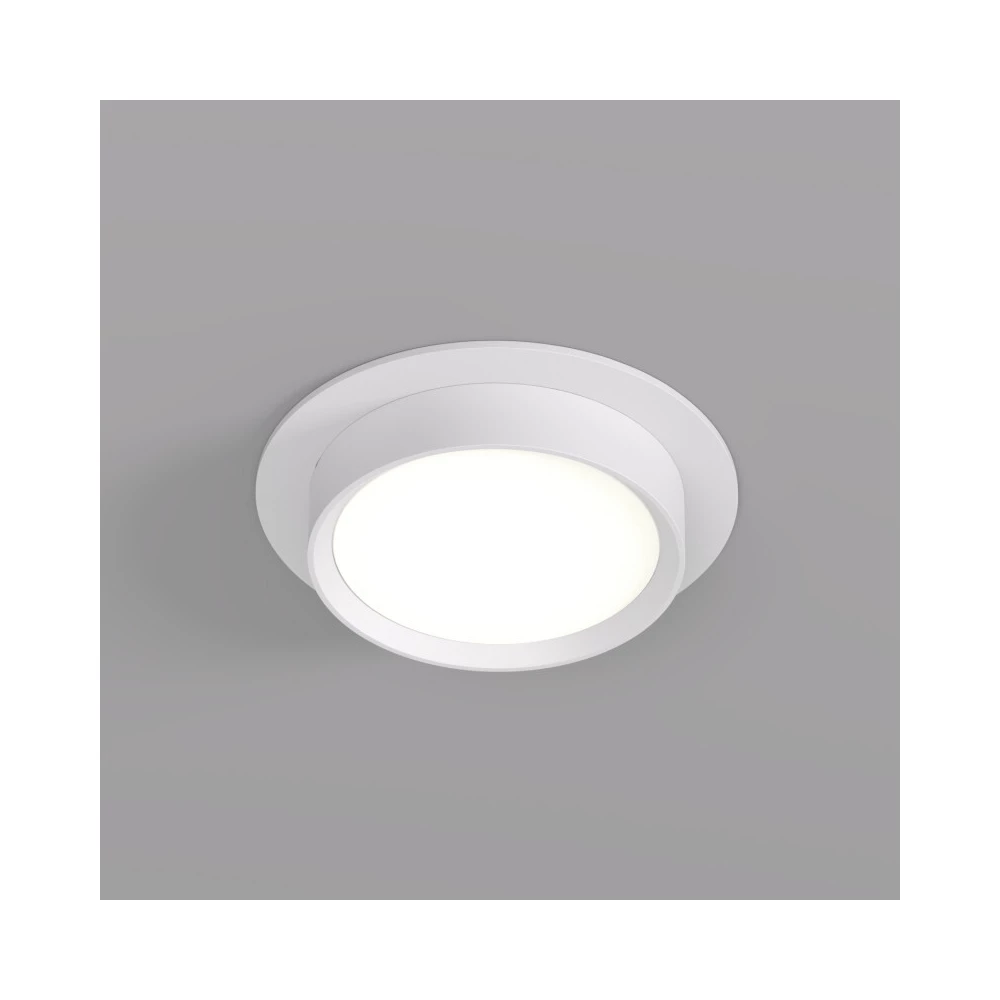 DK2090-WH Встраиваемый светильник FLAT IP 20 до 15 Вт GX53 LED белый алюминий - Viokon.com