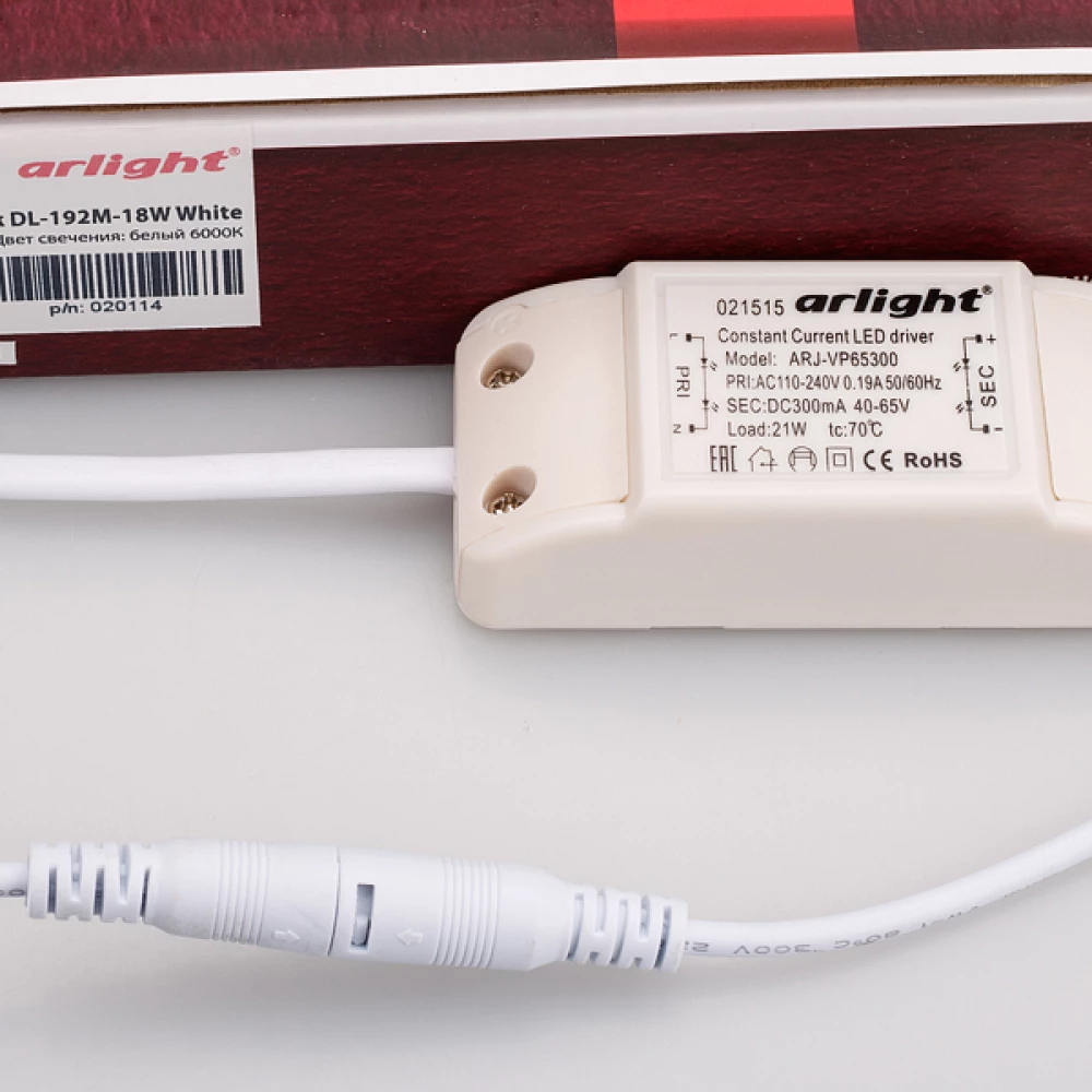 Светильник DL-192M-18W White (Arlight, IP40 Металл, 3 года) 020114 - Viokon.com