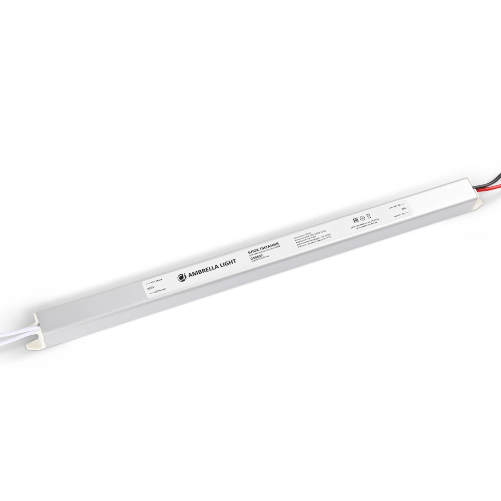 Блок питания ультратонкий для светодиодной ленты 24V 100W 4.2A IP20 185-260V 312*18*18 GS8627 GS8627 блок питания 24V 100W 4.2A IP20 185-260V 312*18*18 - Viokon.com