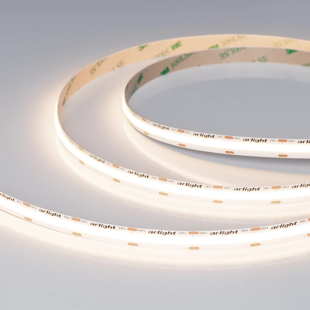 Лента COB-X576-10mm 24V Day4000 (15 W/m, IP20, 5m) (Arlight, высок.эфф.150 лм/Вт) 059119 - Viokon.com