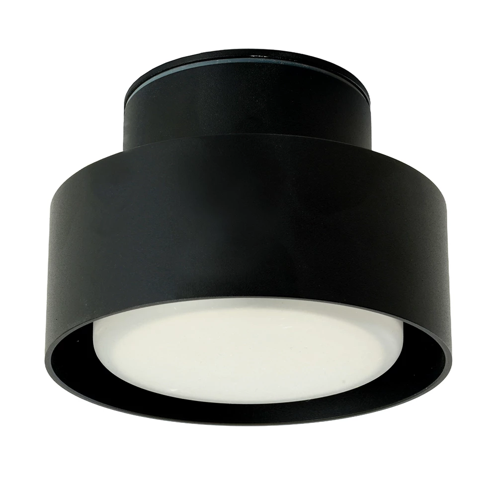 Светильник потолочный Feron HL367 Barrel AURA 12W, 230V, GX53, чёрный IP44 (48406) - Viokon.com