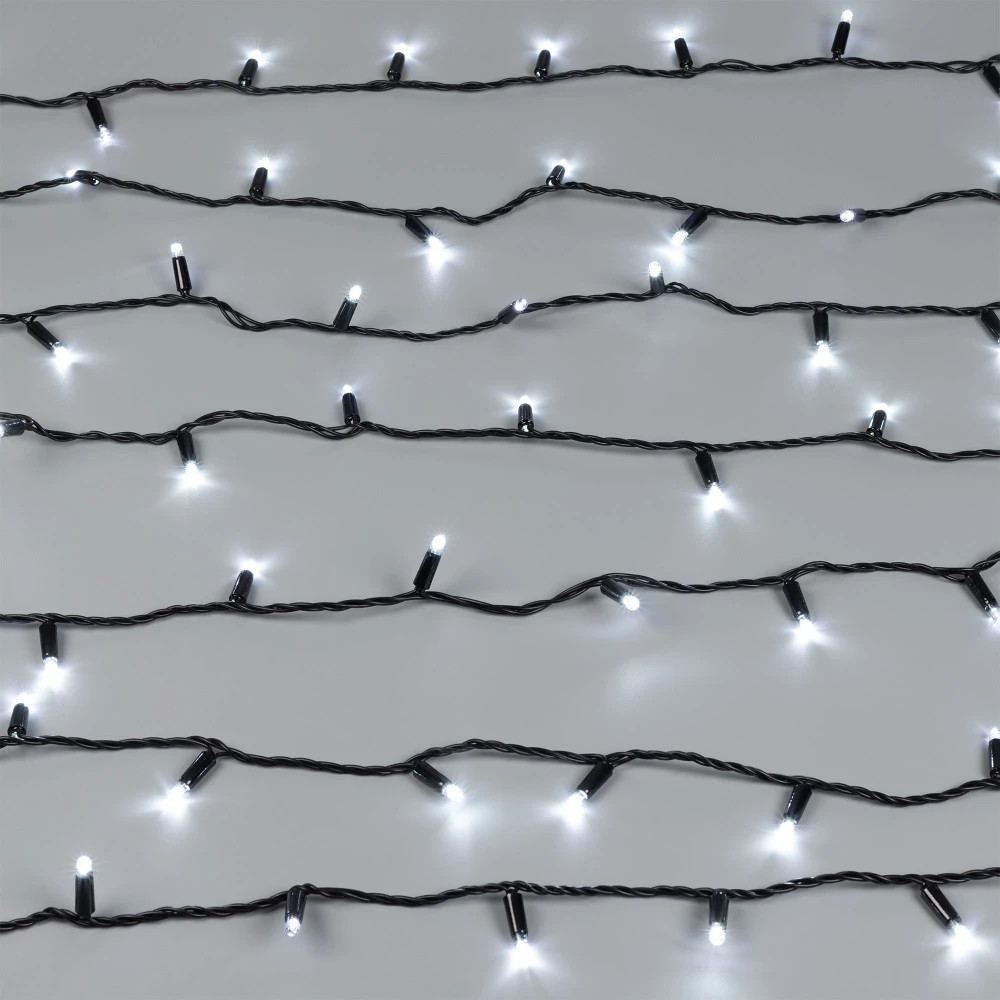 Светодиодная гирлянда ARD-STRING-CLASSIC-10000-BLACK-100LED-STD WHITE (230V, 7W) (Ardecoled, IP65, 1 год) 025796 - Viokon.com