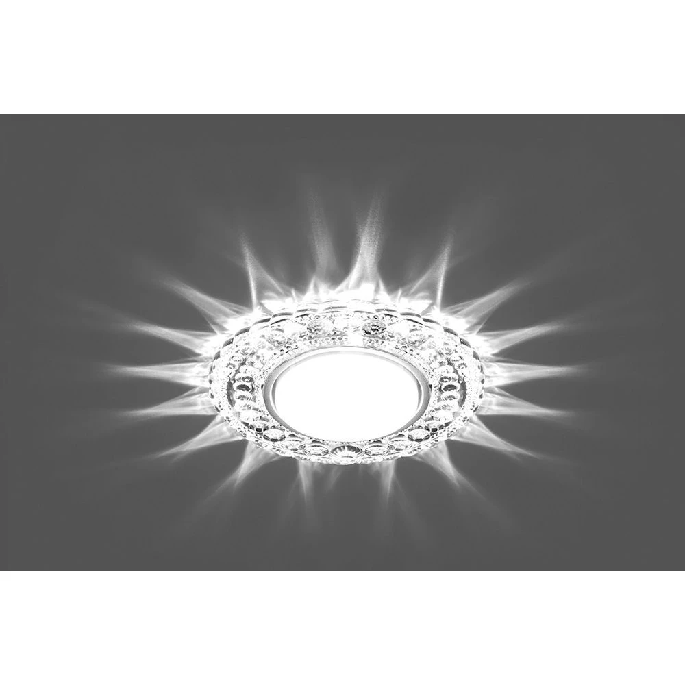 Светильник встраиваемый с белой LED подсветкой Feron CD4024 потолочный GX53 без лампы прозрачный (29538) - Viokon.com