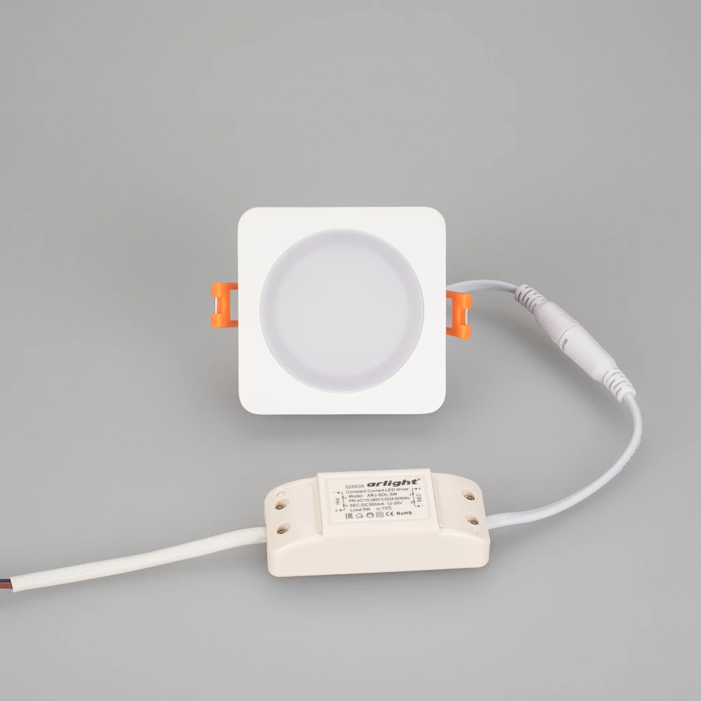 Светодиодная панель LTD-80x80SOL-5W Warm White 3000K (Arlight, IP44 Пластик, 3 года) 016962 - Viokon.com