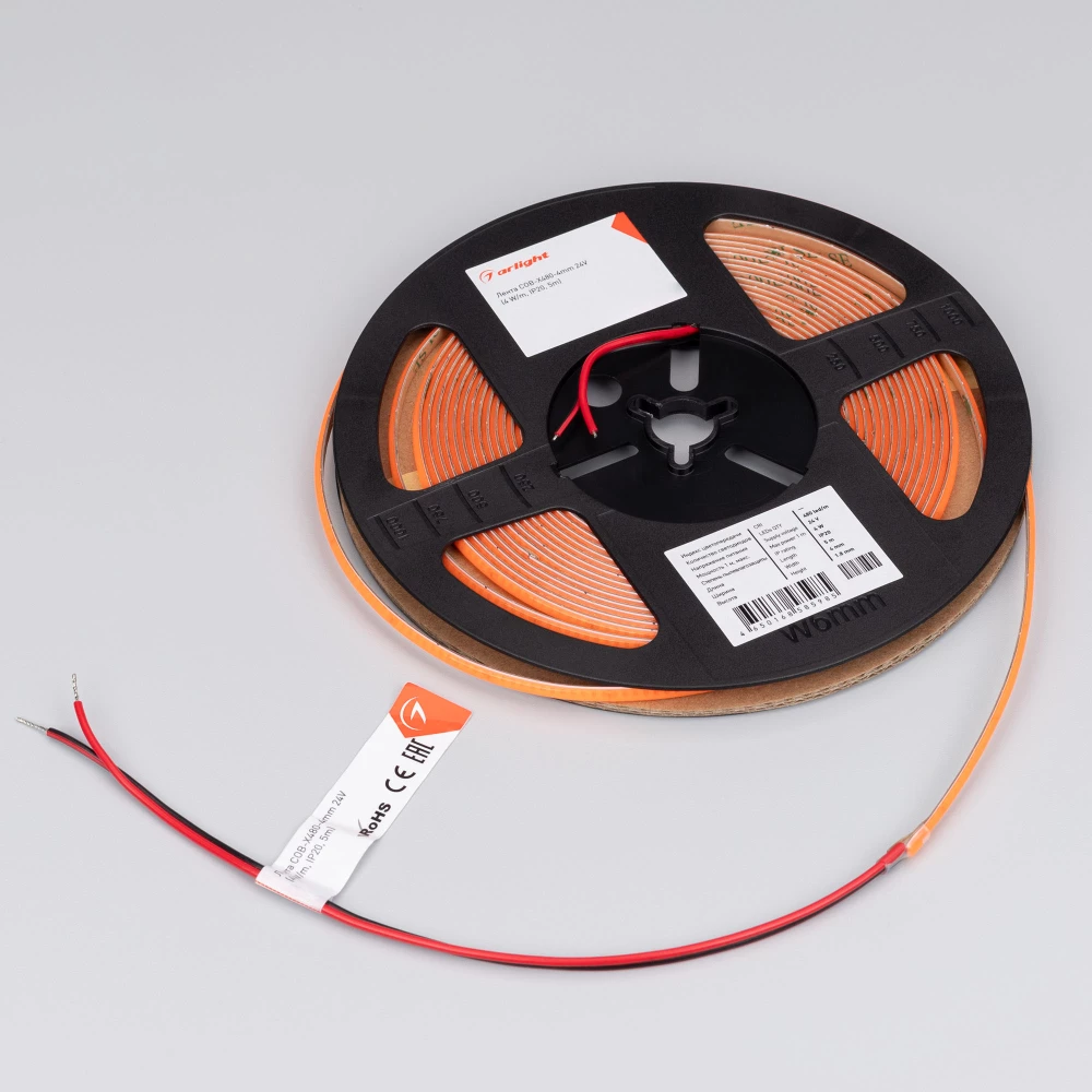 Лента COB-X480-4mm 24V Pink (4 W/m, IP20, 5m) (Arlight, -) 046910 - Viokon.com