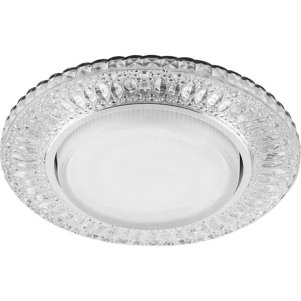 Светильник встраиваемый с белой LED подсветкой Feron CD4022 потолочный GX53 без лампы прозрачный (29475) - Viokon.com