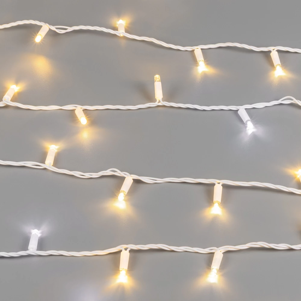 Светодиодная гирлянда ARD-STRING-PRO-10000-WHITE-100LED-FLASH WARM (230V, 7W) (Ardecoled, IP65, 2 года) 025840 - Viokon.com