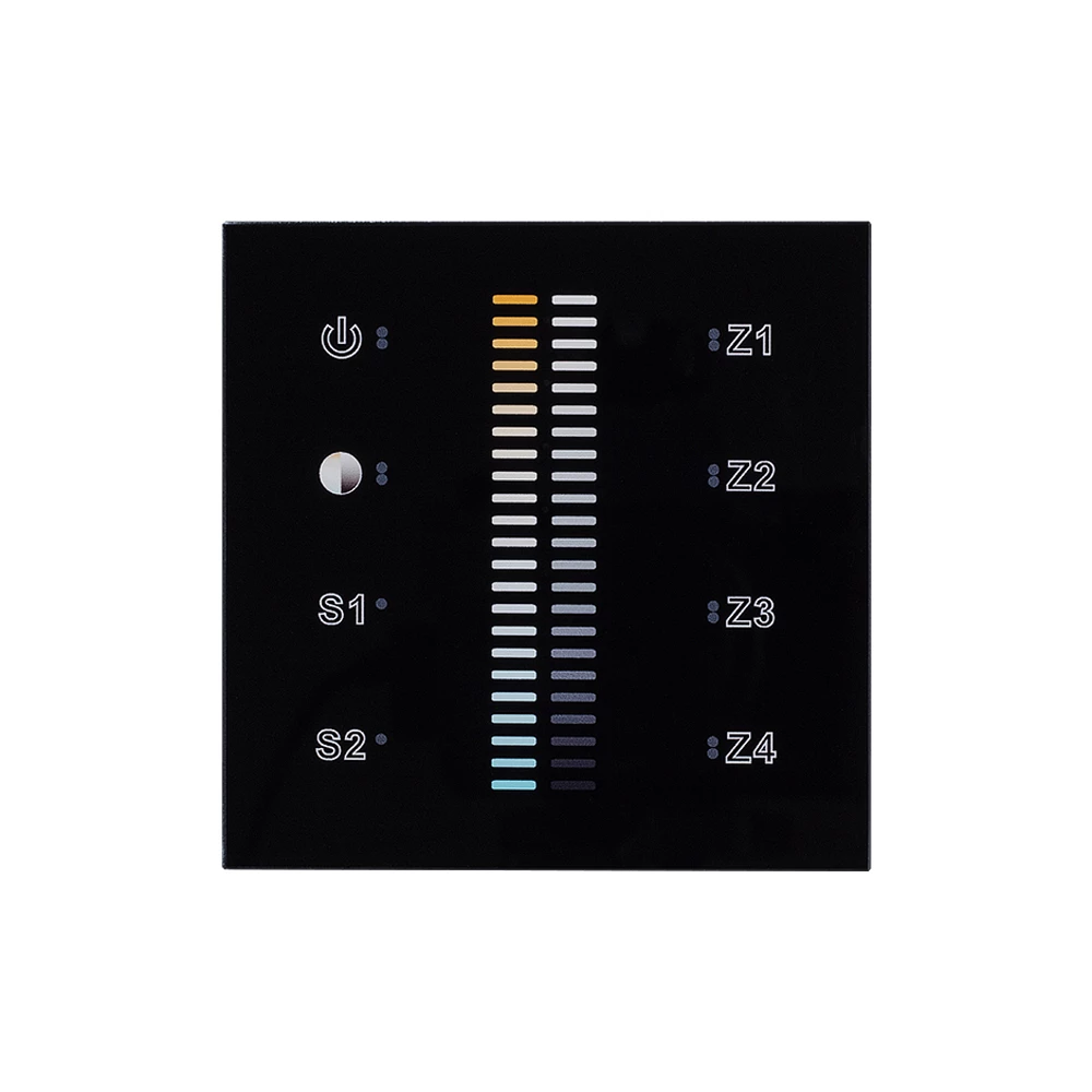 Панель Sens SR-2830B-AC-RF-IN Black (220V,MIX+DIM,4зоны) (Arlight, IP20 Пластик, 3 года) 021062 - Viokon.com