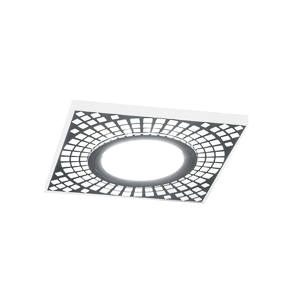 Светильник встраиваемый с белой LED подсветкой Feron CD952 потолочный MR16 G5.3 белый матовый, хром (32538) - Viokon.com