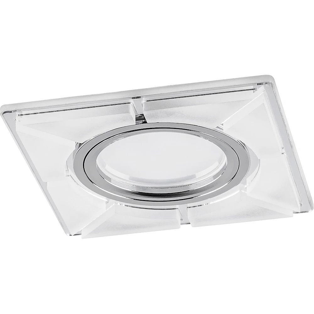 Светильник встраиваемый с LED подсветкой Feron CD994 потолочный MR16 G5.3 белый матовый, хром (40508) - Viokon.com