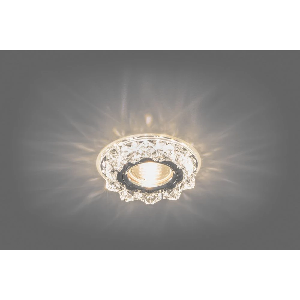 Светильник встраиваемый с разноцветной LED подсветкой Feron CD2542 MR16 прозрачный (27969) - Viokon.com