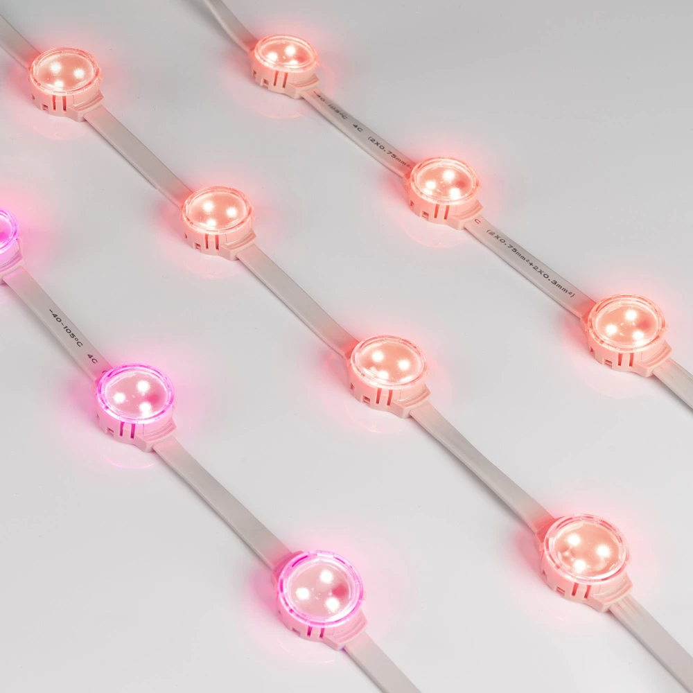 Модуль управляемый SOLEX-SPI-3535-3-12V RGB 120deg (D30x16mm, 0.75W, IP67) (Arlight, Пластик, 3 года) 029240 - Viokon.com