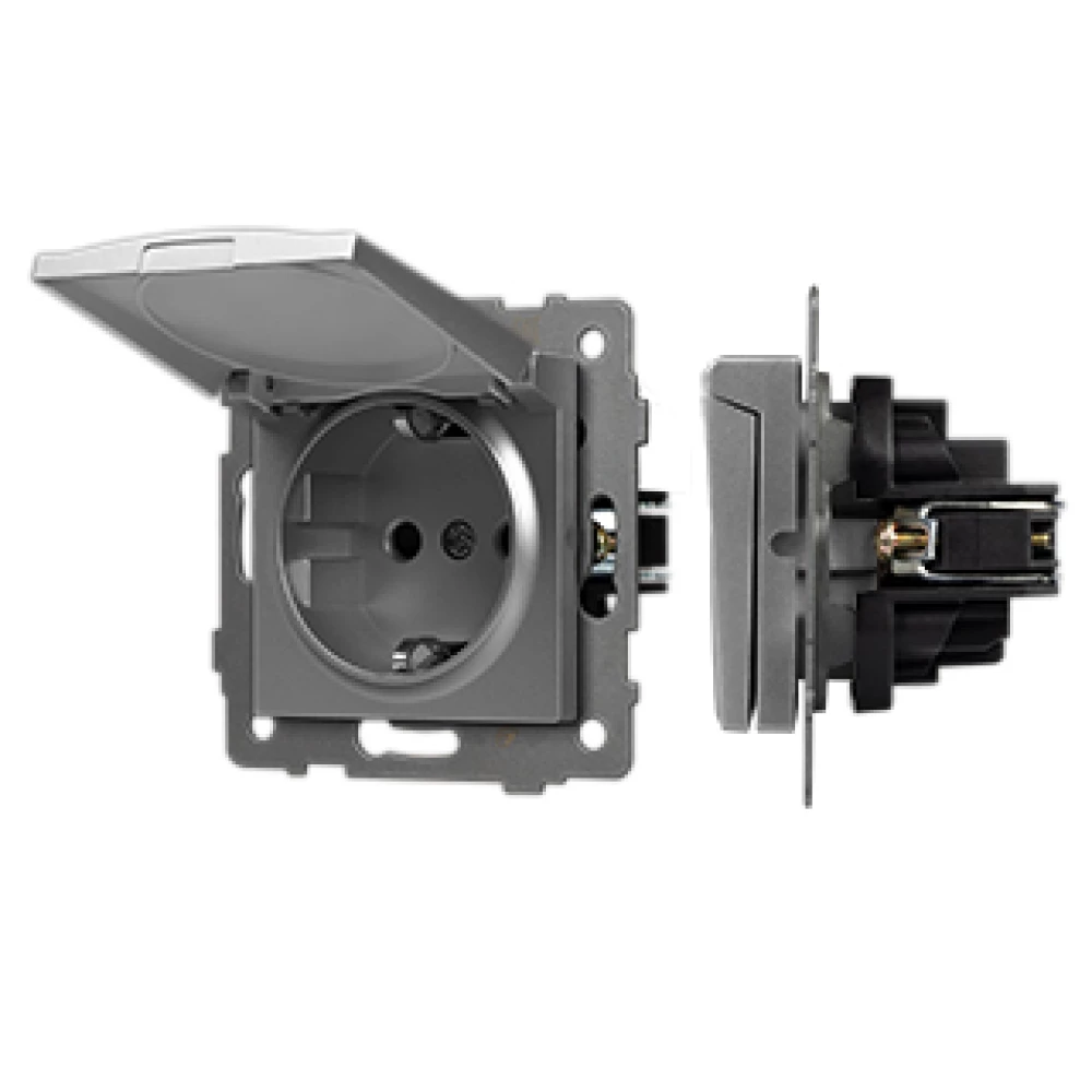 Механизм розетки влагозащищённый SCT-MCP-PL-GR-V (250V, 16A) (Arlight, -) 049836 - Viokon.com