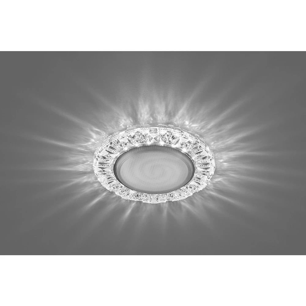 Светильник встраиваемый с белой LED подсветкой Feron CD4023 потолочный GX53 без лампы прозрачный (29476) - Viokon.com