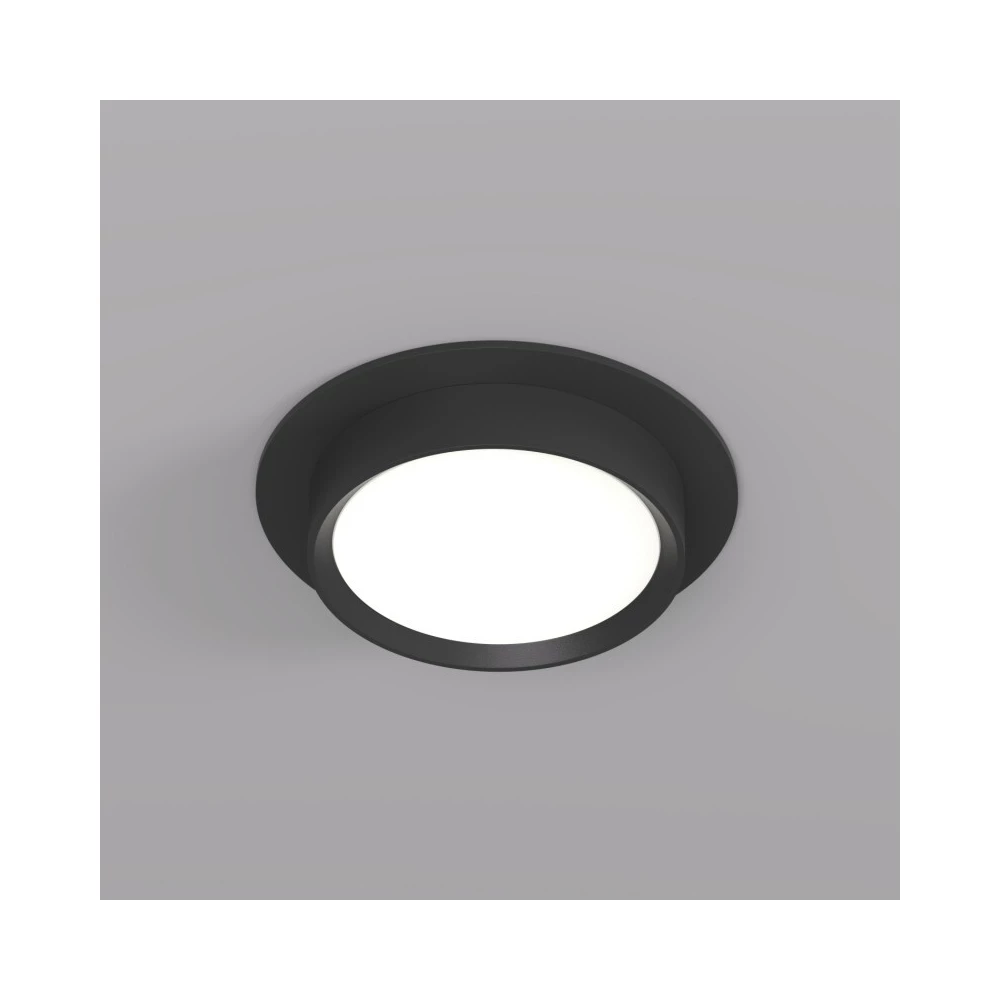 DK2090-BK Встраиваемый светильник FLAT IP 20 до 15 Вт GX53 LED черный алюминий - Viokon.com
