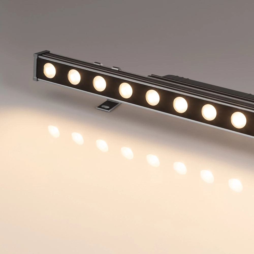 Линейный прожектор AR-LINE-500-12W Warm3000 (GR, 15 deg, 230V) (Arlight, IP65 Металл, 3 года) 042176 - Viokon.com