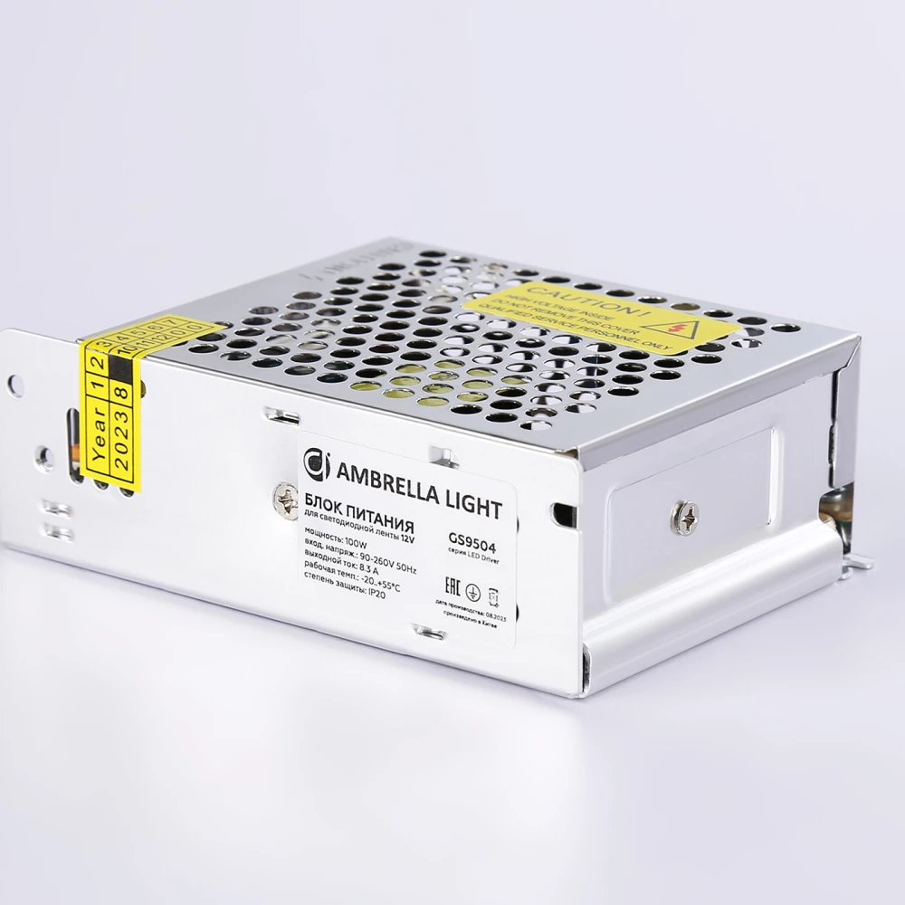 Блок питания для светодиодной ленты 12V 100W 8.3A IP20 90-260V 110*78*37 GS9504 GS9504 блок питания 12V 100W 8.3A IP20 90-260V 110*78*37 - Viokon.com