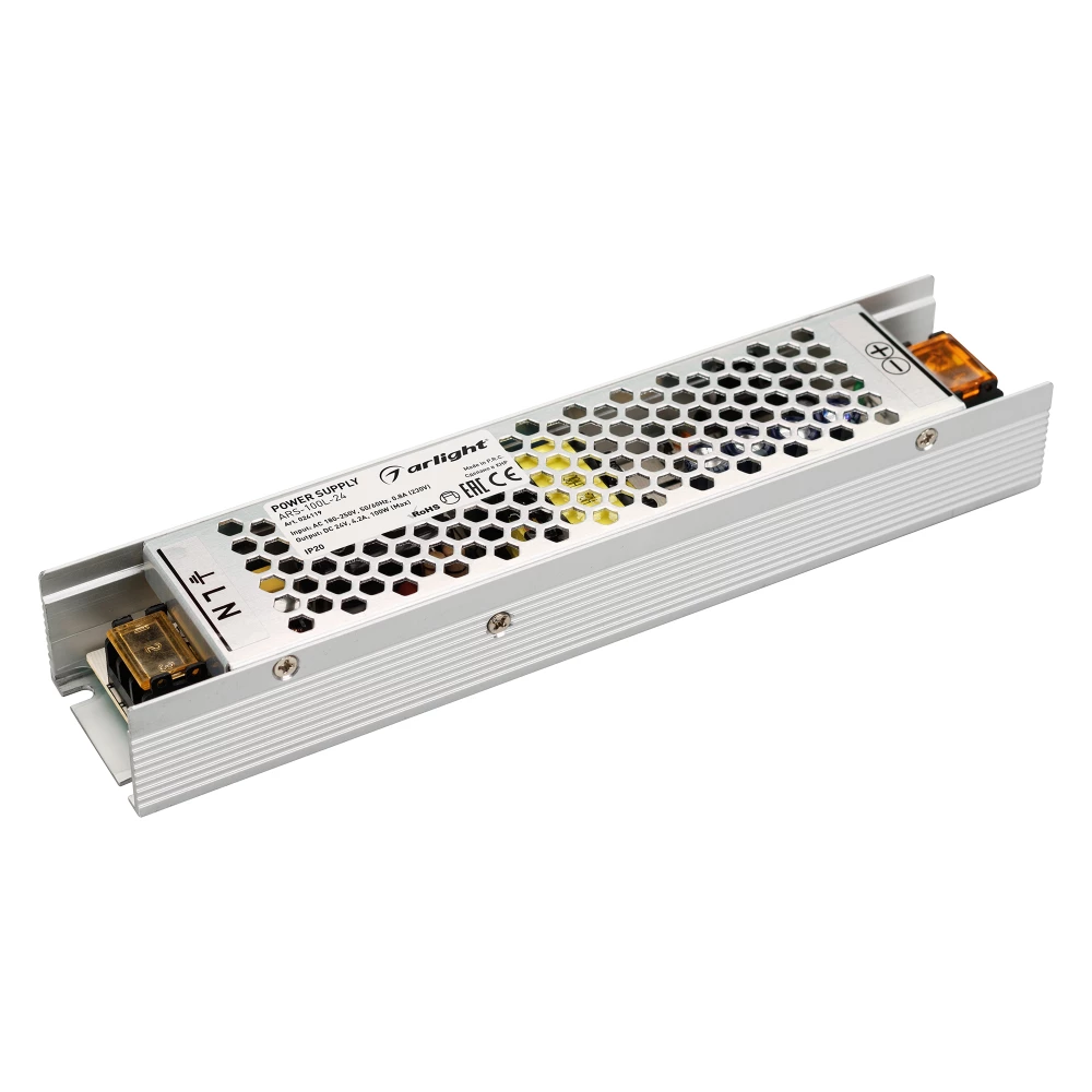 Блок питания ARS-100L-24 (24V, 4.2A, 100W) (Arlight, IP20 Сетка, 2 года) 024119 - Viokon.com