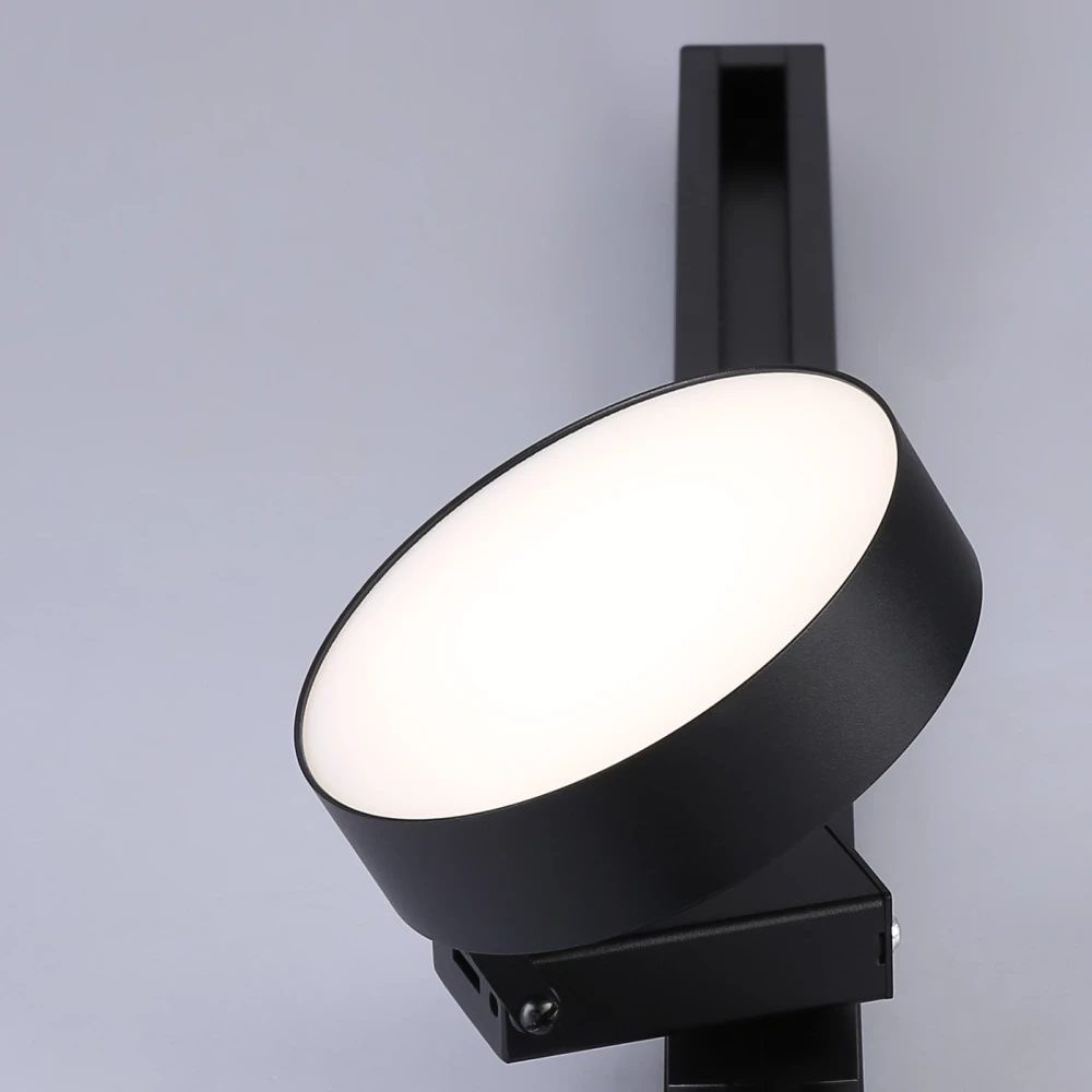 Трековый однофазный светодиодный светильник GL6839 BK черный LED 15W 3000K D115*80 - Viokon.com