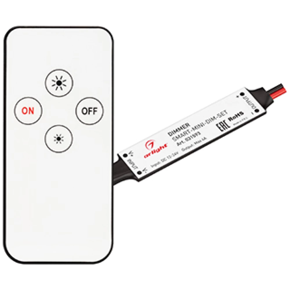 Диммер SMART-MINI-DIM-SET (12-24V, 1x4A, ПДУ 4кн, IR) (Arlight, IP20 Пластик, 5 лет) 031593 - Viokon.com